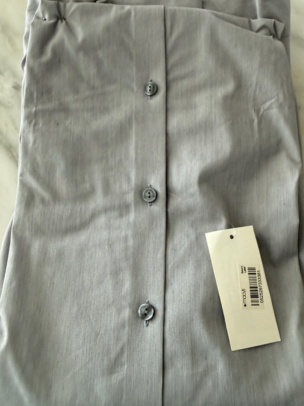 Kenneth Cole Reaction Techni-Cole Slim Fit Men's Gray Dress Shirt NWT - Picture 7 of 11